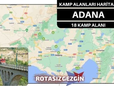 Adana Ücretli ve Ücretsiz Kamp Alanları Haritası