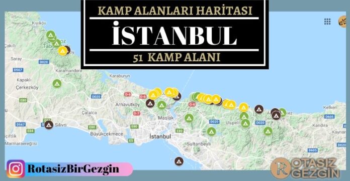 İstanbul Ücretli ve Ücretsiz Kamp Alanları Haritası