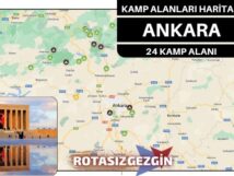 Ankara Ücretli ve Ücretsiz Kamp Alanları Haritası