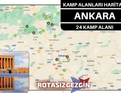 Ankara Ücretli ve Ücretsiz Kamp Alanları Haritası