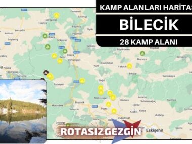 Bilecik Ücretli ve Ücretsiz Kamp Alanları Haritası