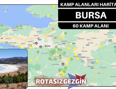 Bursa Ücretli ve Ücretsiz Kamp Alanları Haritası