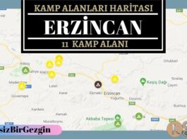 24 Erzincan Ucretli ve Ucretsiz Kamp Alanlari Haritasi