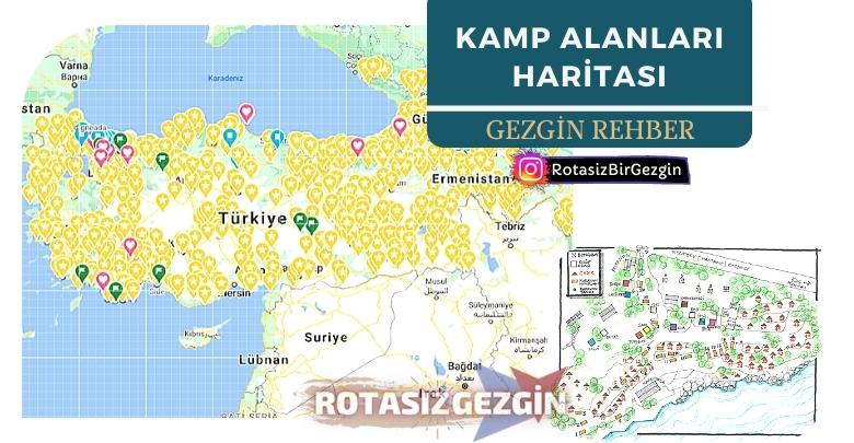 Kamp Alanları Haritası İlgi Duyuyor - Rotasız Gezgin